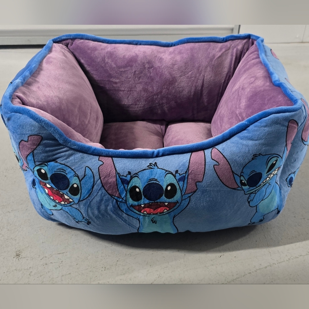 Disney Blue and Purple Stitch Pet Bed
